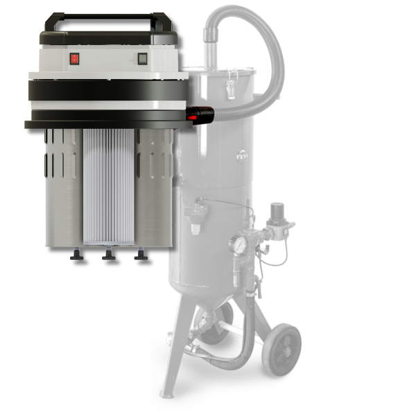 Suction system for recovery blasting machines improving efficiency. 