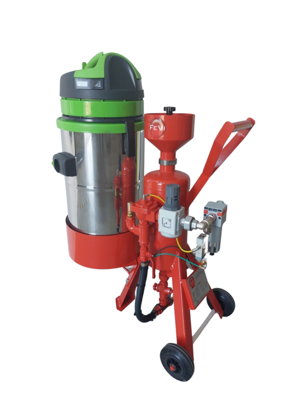 Sabix R FEVI recovery sandblasting machine, ideal for small-scale sandblasting operations