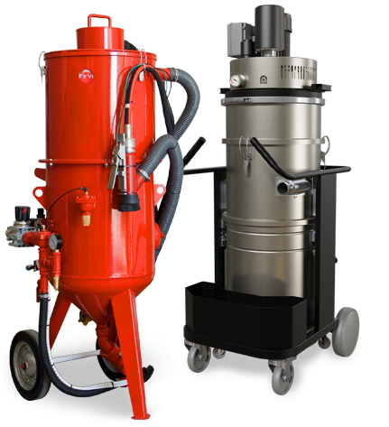 Sabbiatrice a recupero Pressure Blaster TOP per uso industriale