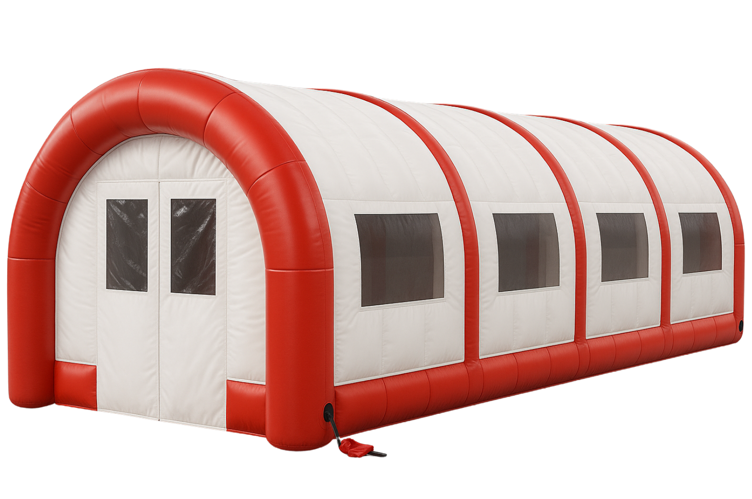 •	FEVI-Gloo inflatable pressurized sandblasting chamber with 14 m³/min dust extractor